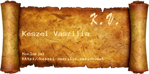 Keszei Vaszilia névjegykártya